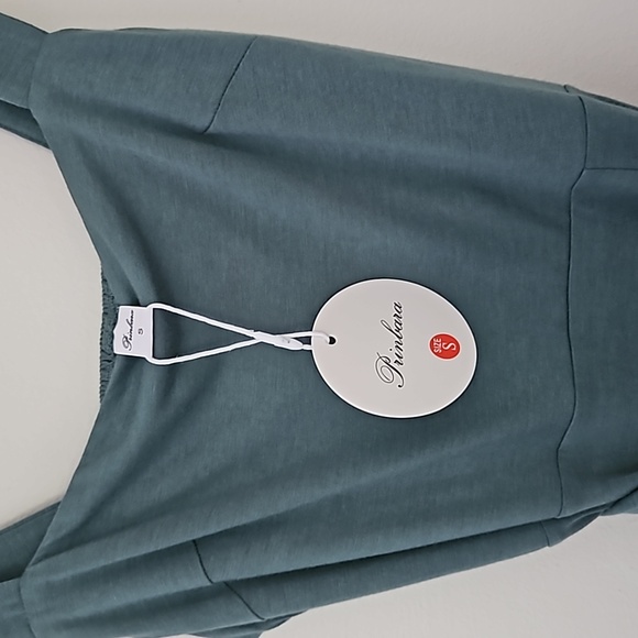 NWT Prinbara Green Belted Midi Dress - Picture 2 of 5